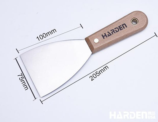 Raspador de Aço Profissional HARDEN com Cabo de Madeira Reforçado para Pintura e Construção
