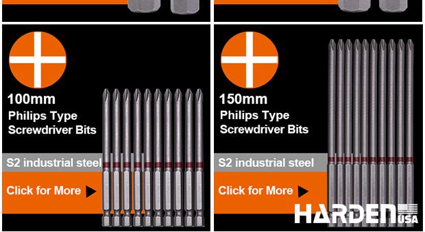 Jogo de Bits Philips HARDEN – Aço S2 Temperado
