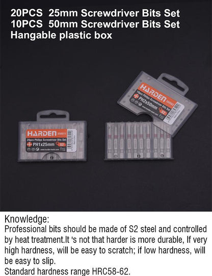 Jogo de Bits Philips HARDEN – Aço S2 Temperado