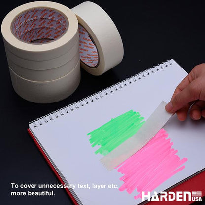 Fita Crepe HARDEN para Pintura e Proteção de Superfícies – Alta Aderência e Remoção Limpa