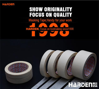 Fita Crepe HARDEN para Pintura e Proteção de Superfícies – Alta Aderência e Remoção Limpa