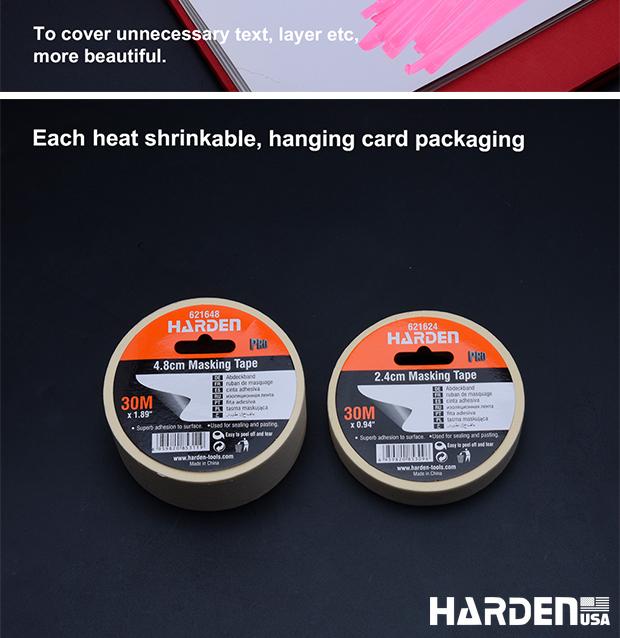 Fita Crepe HARDEN para Pintura e Proteção de Superfícies – Alta Aderência e Remoção Limpa