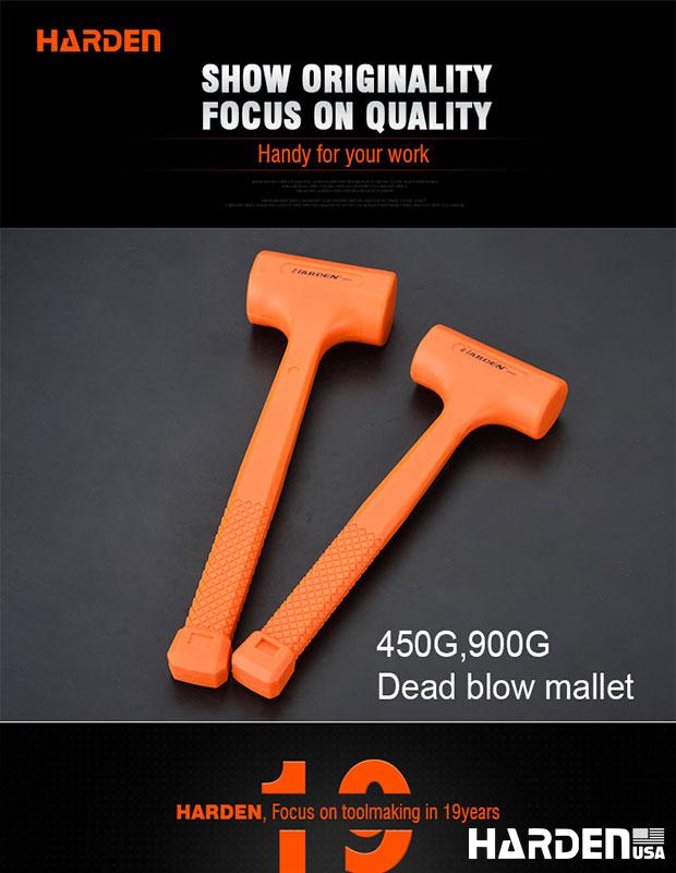 Martelo Antirrebote HARDEN 450 g e 900 g – Golpes Precisos, Forte Impacto e Sem Recuo