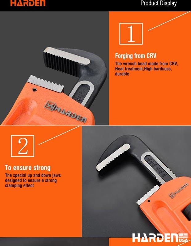 Chave Grifo Stillson Harden – Corpo em Ferro Nodular e Mordentes em Aço CRV