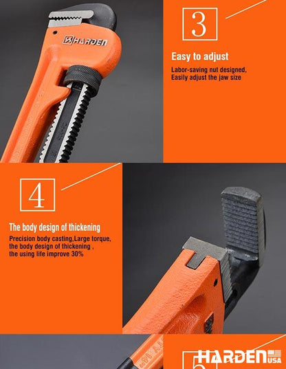 Chave Grifo Stillson Harden – Corpo em Ferro Nodular e Mordentes em Aço CRV