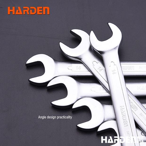 Chaves Combinadas HARDEN 6 a 50 mm – Aço Cromo-Vanádio (CrV40) Forjado com Acabamento Cromado Fosco