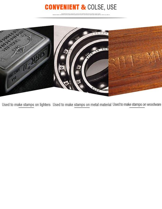 HARDEN Conjunto de Punções Numéricos em Aço CrV – Marcação Permanente em Metal e Madeira