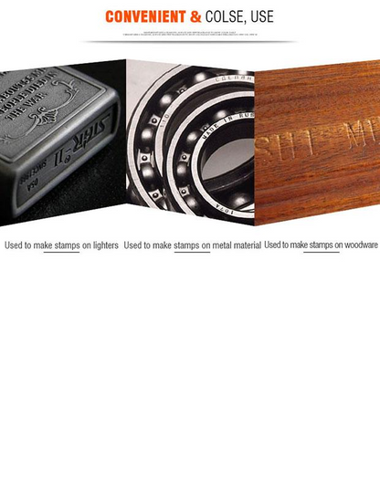 HARDEN Conjunto de Punções Numéricos em Aço CrV – Marcação Permanente em Metal e Madeira