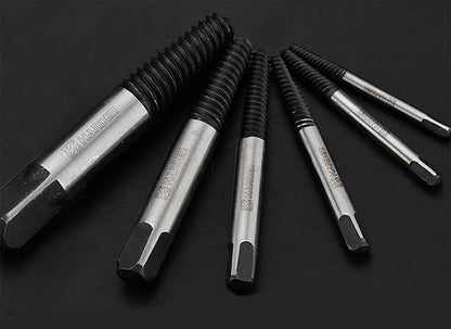 Kit de Extratores de Parafuso HARDEN 5 Peças – Rosca Grossa, Para Parafusos Quebrados