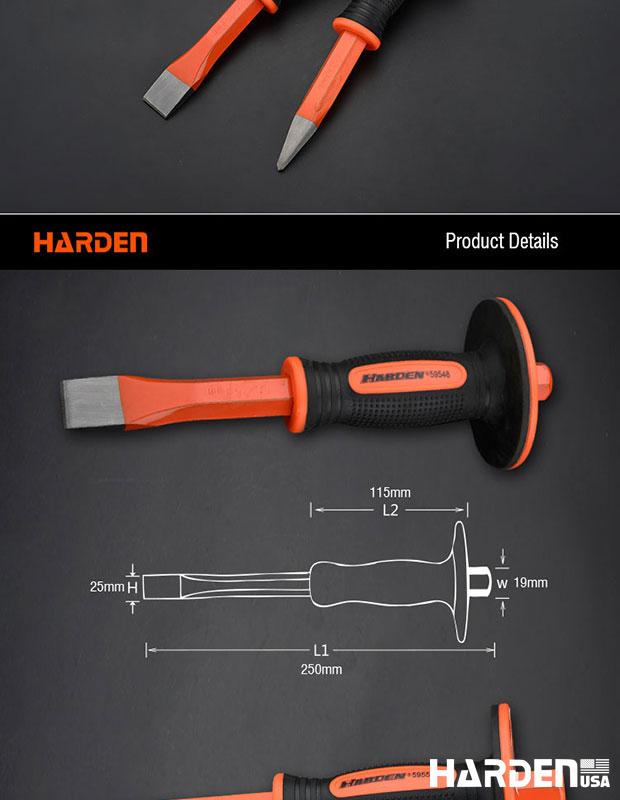 Talhadeira Pontiaguda 19×250 mm HARDEN com Cabo TPR – Alta Resistência para Construção