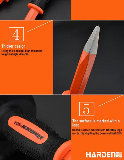 Talhadeira Pontiaguda 19×250 mm HARDEN com Cabo TPR – Alta Resistência para Construção