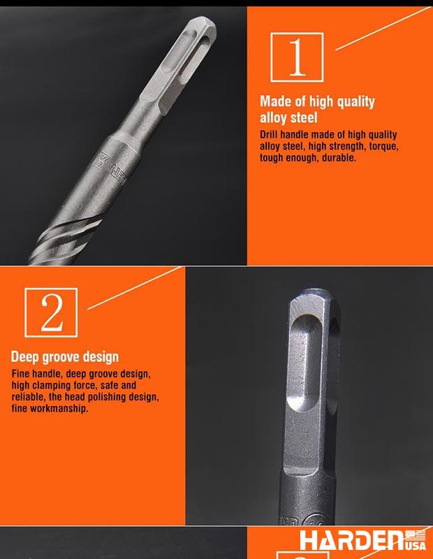 Broca de Martelete Elétrico com Haste Quadrada Profissional