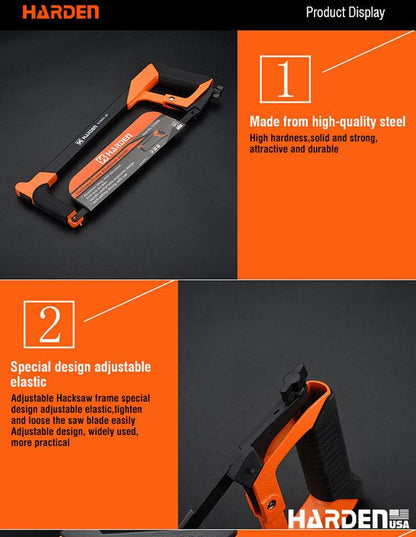Arco de Serra 12” (300 mm) HARDEN – Estrutura em Aço Reforçado com Cabo Ergonômico
