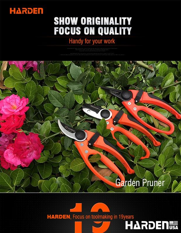 Tesoura de Jardim HARDEN – Corte Preciso em SK5 para Uso Profissional e Hobistas
