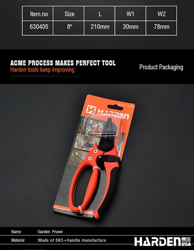 Tesoura de Jardim HARDEN – Corte Preciso em SK5 para Uso Profissional e Hobistas
