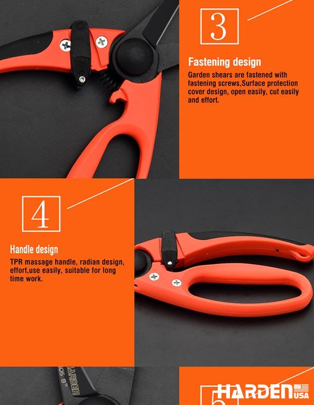 Tesoura de Jardim HARDEN – Corte Preciso em SK5 para Uso Profissional e Hobistas