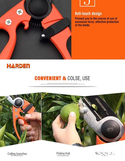 Tesoura de Jardim HARDEN – Corte Preciso em SK5 para Uso Profissional e Hobistas