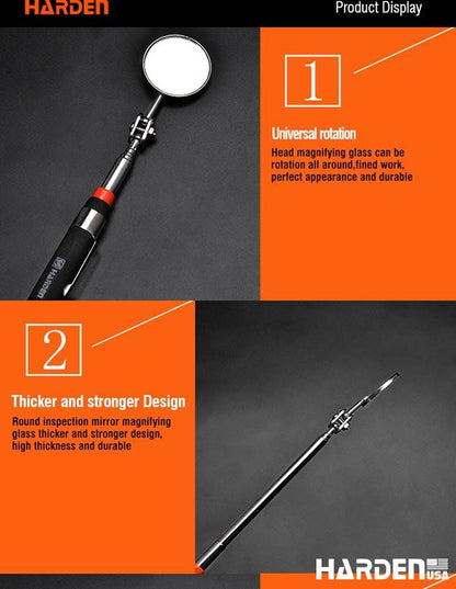 Espelho de Inspeção Telescópico HARDEN 175 a 490 mm Ajustável
