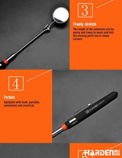 Espelho de Inspeção Telescópico HARDEN 175 a 490 mm Ajustável