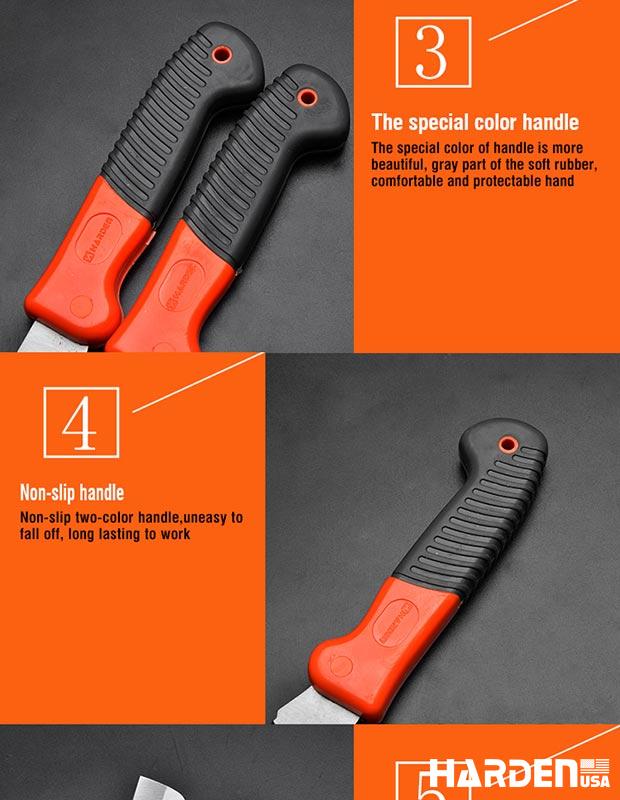 Canivete com Cabo Emborrachado HARDEN 195 mm para Corte e Desencape de Cabos