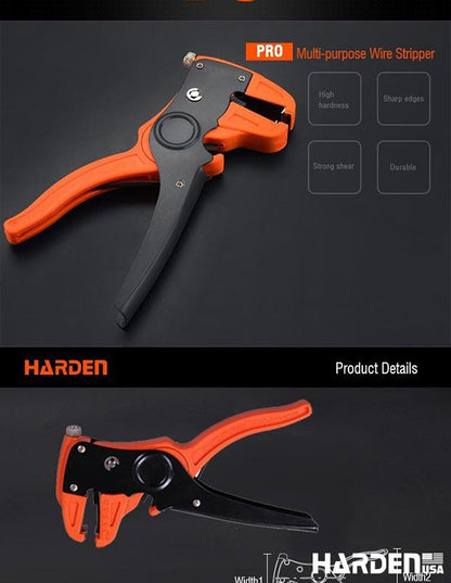 Alicate Decapador Automático 170 mm HARDEN – Para Fios de 0,5 a 6 mm (Ø)