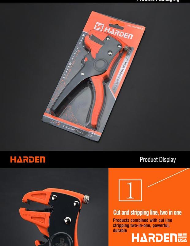 Alicate Decapador Automático 170 mm HARDEN – Para Fios de 0,5 a 6 mm (Ø)