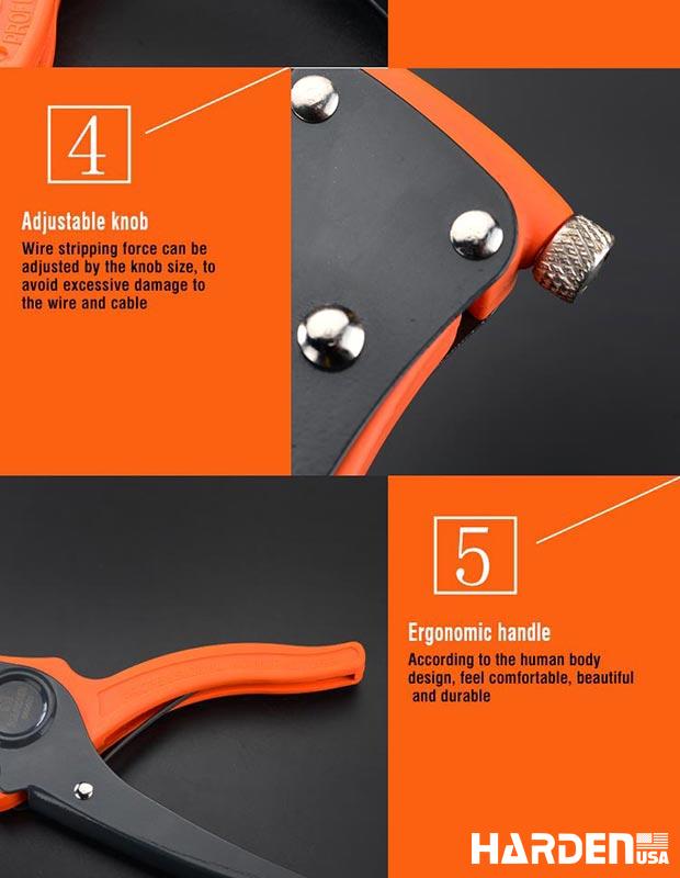 Alicate Decapador Automático 170 mm HARDEN – Para Fios de 0,5 a 6 mm (Ø)