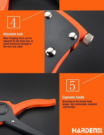 Alicate Decapador Automático 170 mm HARDEN – Para Fios de 0,5 a 6 mm (Ø)