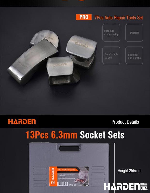 HARDEN – Kit Profissional 7 Peças para Funilaria Automotiva e Reparos de Lataria