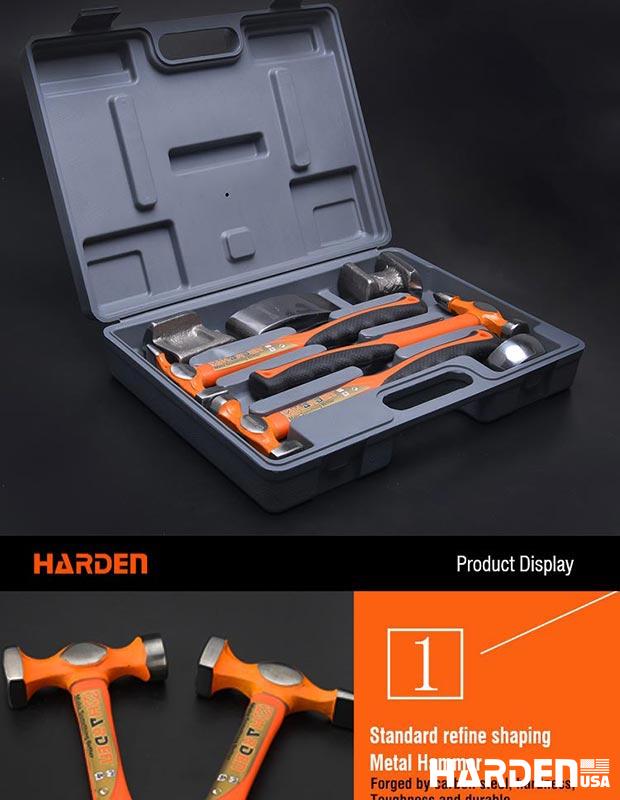 HARDEN – Kit Profissional 7 Peças para Funilaria Automotiva e Reparos de Lataria