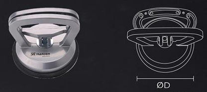 Ventosa de Sucção Simples – Corpo em Alumínio Reforçado para Vidros, Chapas e Superfícies Planas