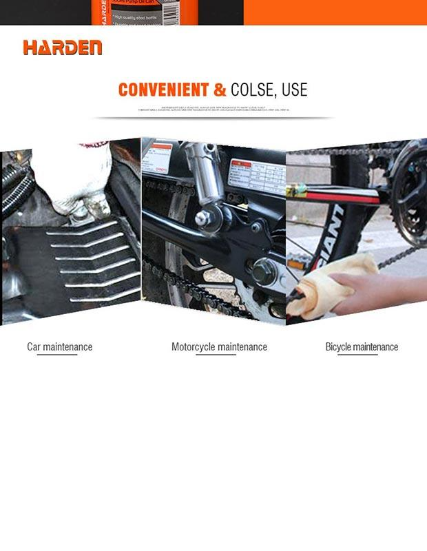 HARDEN Lubrificador Metálico 300 ml com Bico Flexível e Bomba de Latão