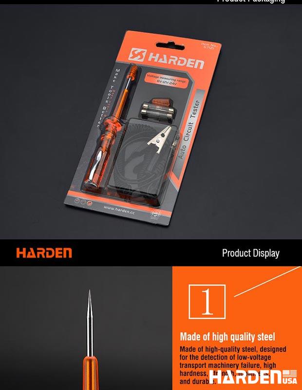 Testador Automotivo HARDEN 6V/12V/24V – Localizador de Falhas Elétricas com Ponteira Afiada