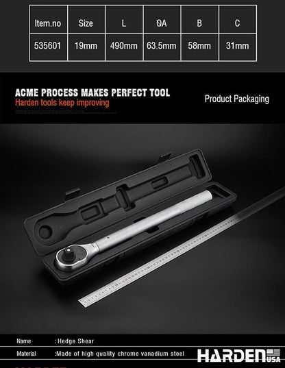 Chave de Catraca Harden 3/4" com Sistema Quick Release – Aço CR-V de Alta Resistência