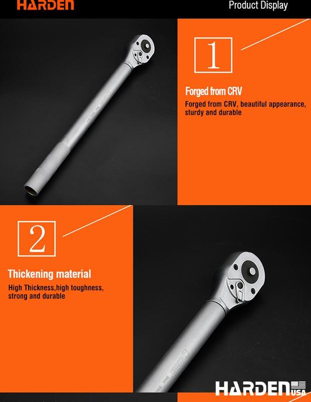 Chave de Catraca Harden 3/4" com Sistema Quick Release – Aço CR-V de Alta Resistência