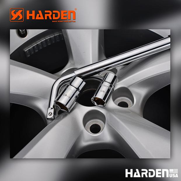Chave de Roda Telescópica HARDEN 17×19 mm e 21×23 mm em Aço Cromo-Vanádio (Cr-V)