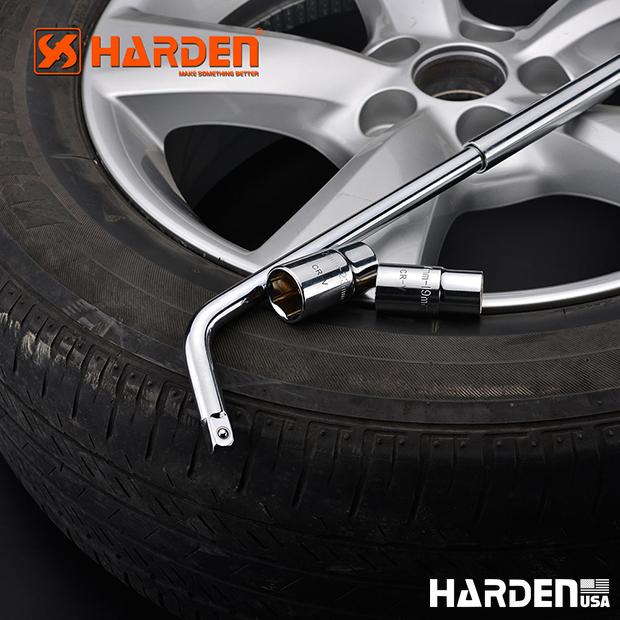 Chave de Roda Telescópica HARDEN 17×19 mm e 21×23 mm em Aço Cromo-Vanádio (Cr-V)