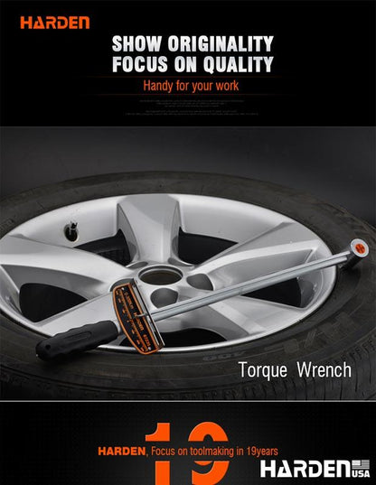 Chave de Torque HARDEN 0–300 N·m em Aço Cromo-Vanádio (Cr-V) de Alta Precisão