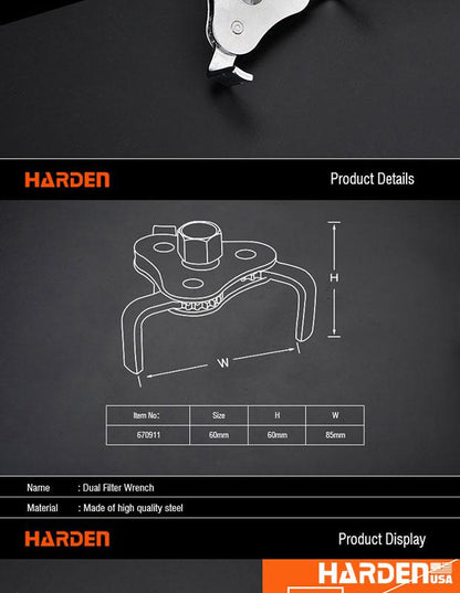 Chave Removedora de Filtro 60×85 mm Harden – Alta Resistência e Encaixe 1/2" (12,7 mm)