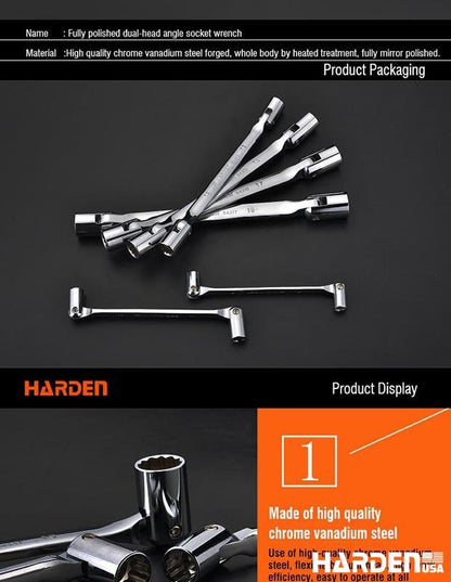 Chave Estriada Dupla HARDEN – Aberturas Precisão em Aço Cromo-Vanádio (CR-V)