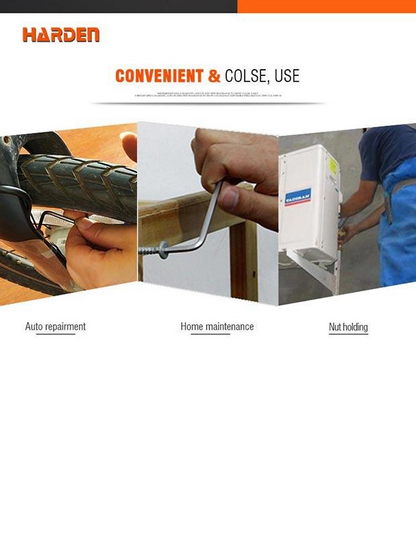 Jogo de Chaves Allen Ponta Abaulada HARDEN 9 Peças – Médio, Longo e Extra Longo em Aço S2