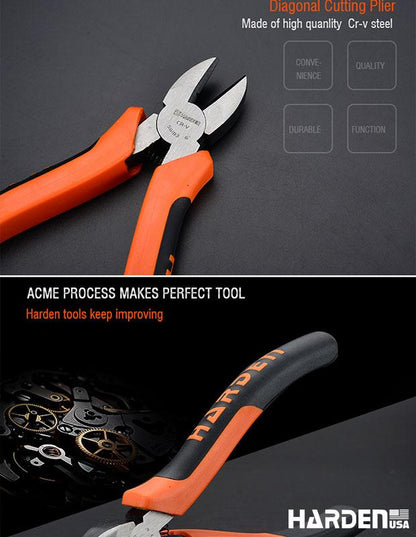 Alicate de Corte Diagonal HARDEN Industry Line 160 mm (6”) em Aço Cromo-Vanádio (CR-V)