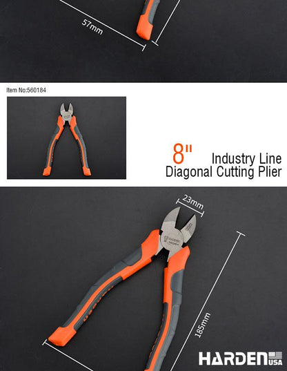 Alicate de Corte Diagonal HARDEN Industry Line 160 mm (6”) em Aço Cromo-Vanádio (CR-V)