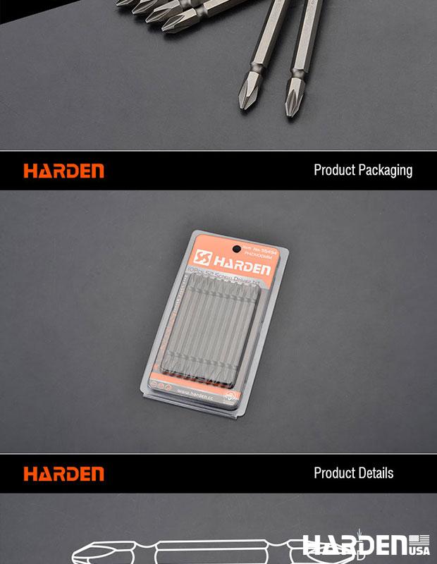 Kit com 10 Pontas PH2 (6 mm - 1/4") Harden em Aço S2 – 65 mm e 100 mm