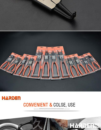 Alicate de Anel Externo Curvo HARDEN – Aço Carbono Temperado e Acabamento Anticorrosão