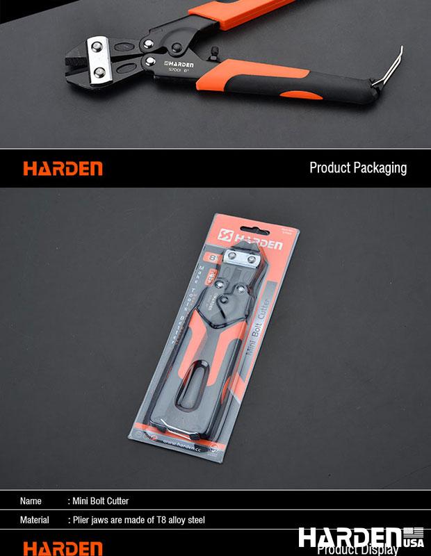 Cortador de Vergalhão Mini 8” (200 mm) HARDEN – Lâminas Cr-V Temperadas e Cabo Ergonômico