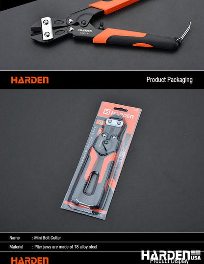 Cortador de Vergalhão Mini 8” (200 mm) HARDEN – Lâminas Cr-V Temperadas e Cabo Ergonômico