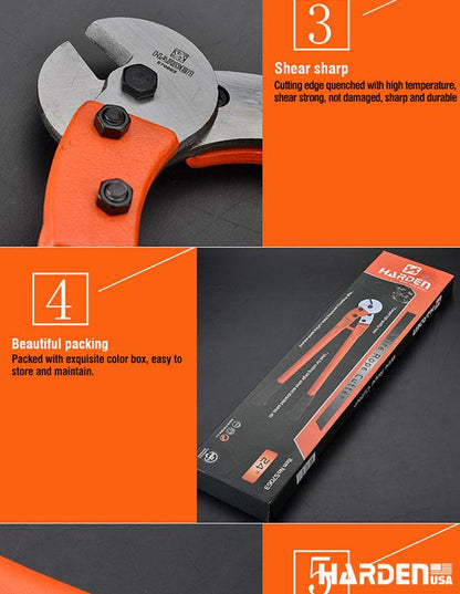 Cortador de Cabo de Aço HARDEN Profissional para Cabos de Aço e Inox – 610 mm (24”) e 914 mm (36”)