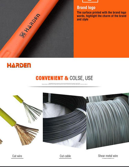 Alicate Corta Cabos Harden – Lâminas em Aço T8 Temperado para Corte de Cabos de Cobre e Alumínio