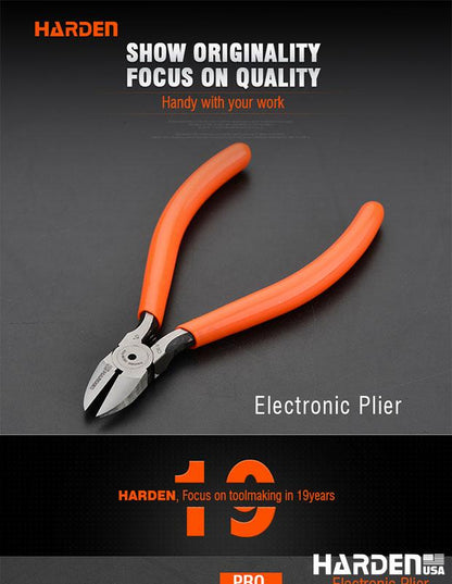 Alicate Eletrônico de Corte 125 mm (5”) HARDEN A05 em Aço Alto Carbono